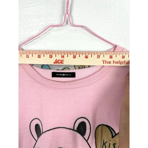 LADIES LONG SLEEVE Pink  T-SHIRT WITH HEAR DESIGN SIZE Large - Picture 7 of 16